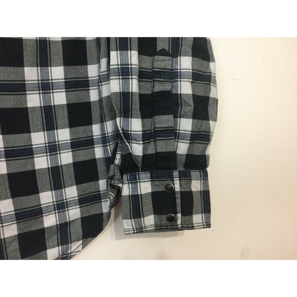 (N5) Y2K Guess Mens Shirt Size M Western Cowboy Embroidered Plaid Snap Pearl - Picture 4 of 8